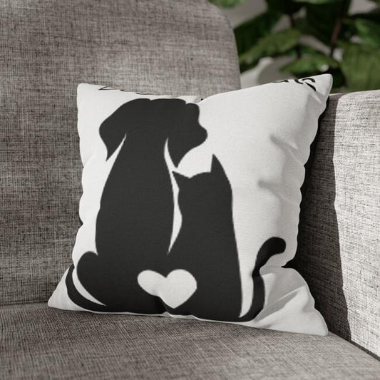 HKM-787283 Nordic Style Cartoon Dog Cushion Cover 45x45cm Short Plush