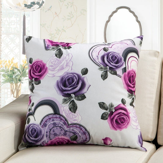 HKM-787667 European Classical Plant Velvet Cushion with PP Cotton Filling - 45x45cm