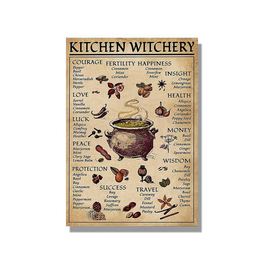 HKM-789523 Nordic-Inspired Witchcraft Canvas Wall Art - Decorative Painting Without Frame