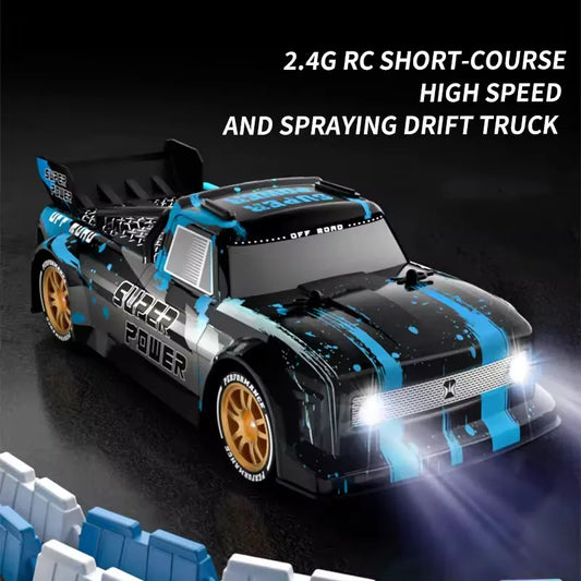HKM-790099 High-Speed 2.4G Remote Control Drift Truck with Spray and LED Lights for Kids