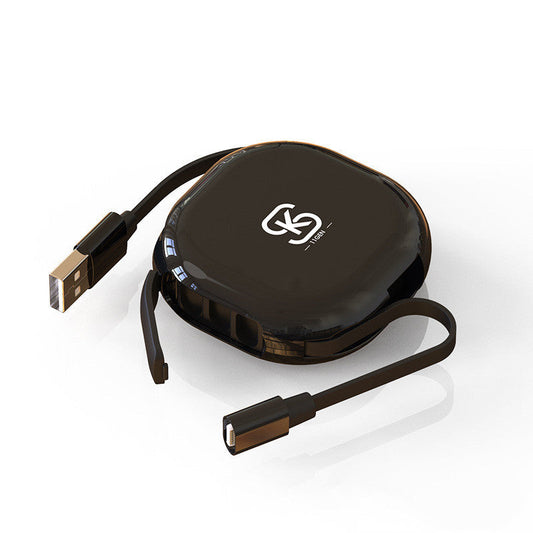 HKM-790867 Three-in-One Magnetic Telescopic Data Cable for Fast Charging and Data Transfer - Compatible with Android, Apple, and TYPE-C