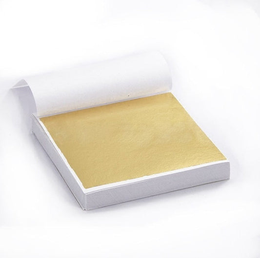 HKM-791763 Gold Foil Sheets - Metallic Coated Paper for Packaging and Decoration, 9x9 cm