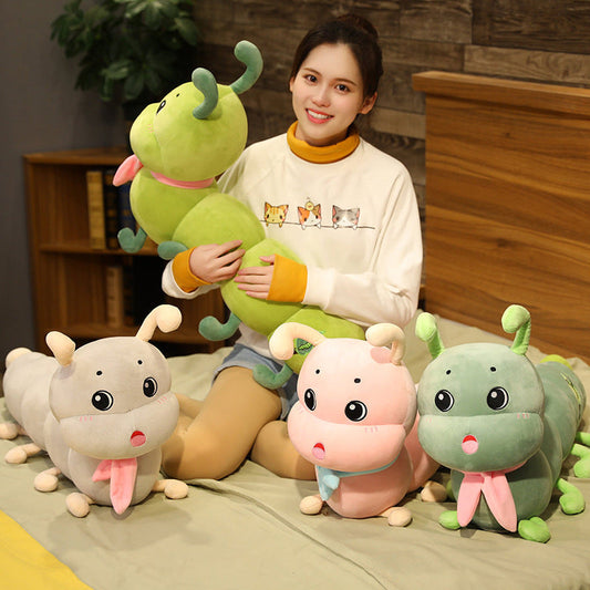 HKM-796563 Cartoon Caterpillar Plush Pillow Toy in Multiple Colors and Sizes