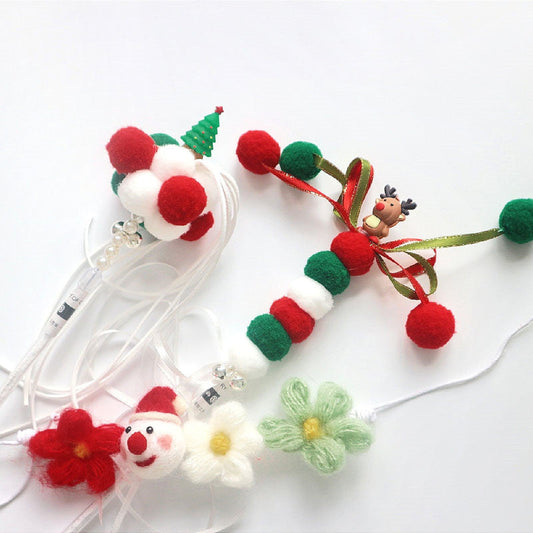 HKM-814099 Christmas And New Year Pure Handmade Bell Hair Ball
