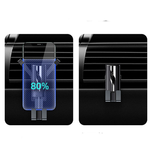HKM-815763 Fully Automatic Gravity Lock Mobile Phone Holder for Car with Dual-arm Design