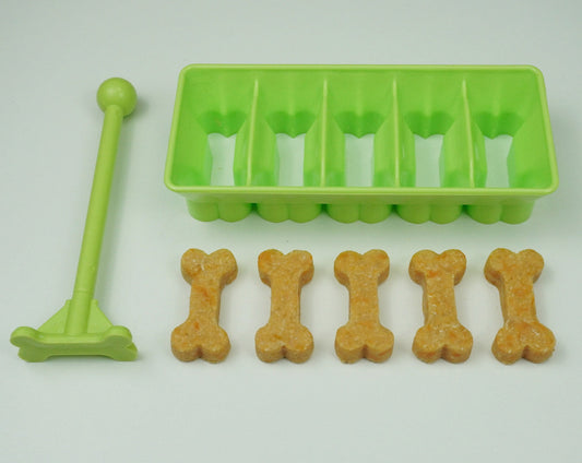 HKM-819923 Three-Dimensional Dog Bone Biscuit Baking Mold in Green