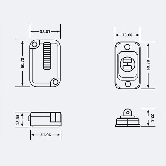 HKM-824787 Adjustable Door Latch and Stopper for Cat Access, Child and Dog Proof, Easy Install, Suitable for Most Door Types