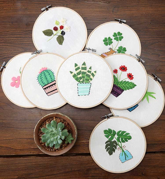 HKM-825747 Handmade Cotton and Linen DIY Embroidery Kit - Unfinished Sewing Project