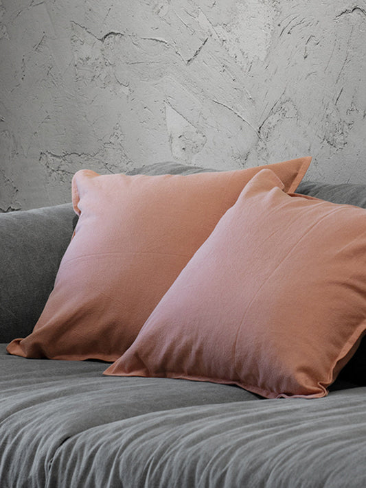 HKM-826963 Solid Color Cotton Linen Pillowcase - Industrial Style, Multiple Sizes and Colors Available