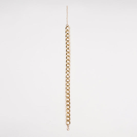 HKM-830355 Metal Gold Necklace for Pets - Available in Medium and Large Sizes with Extension Chain