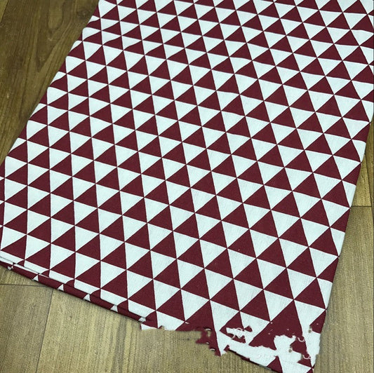 HKM-831187 Cotton and Linen Blend Triangle Print Fabric for Home Decor and Upholstery