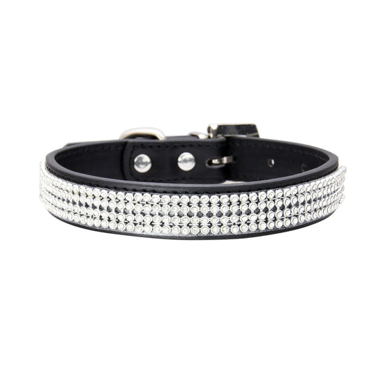 HKM-831379 Water Drill Pet Collar - PU Fabric, Adjustable Sizes (S: 1.5cm x 32cm, M: 2.0cm x 40cm, L: 2.0cm x 50cm)
