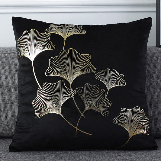 HKM-831635 Holland Velvet Bronzing Striped Throw Pillow Cover - European Style Cushion Cover 45x45CM