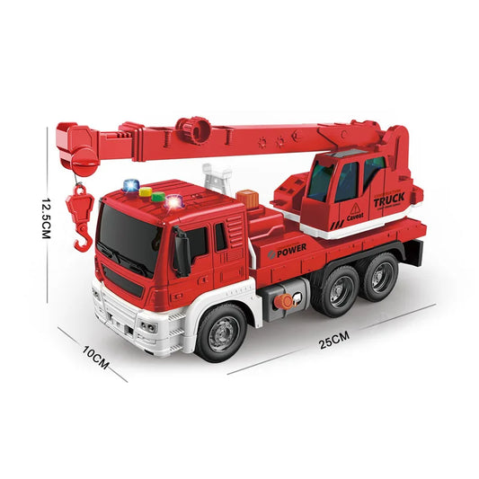 HKM-832147 1:16 Scale Friction Ladder Engine Rescue Vehicle with Water Spray and Sound Effects