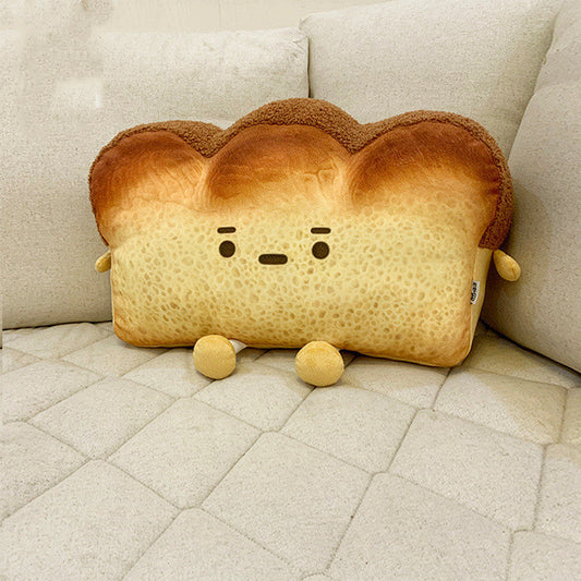 HKM-834131 Emotionally Adorable Cartoon Toast Plush Cushion - Soft PP Cotton Pillow in Various Sizes