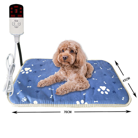 HKM-837267 Electric Heating Pad for Dogs and Cats, Waterproof Leather with Gray Cloth Cover, Various Sizes Available