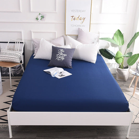 HKM-838419 Cotton Color Bed Sheet for Student Dormitory - Modern Simple Style Mattress Protector