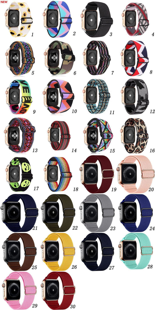 HKM-838931 Textile Watch Strap for Apple Watch – Compatible with 38mm and 42mm Models, Assorted Colors Available