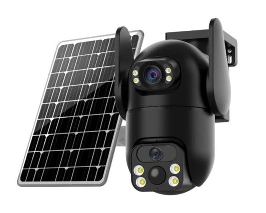 HKM-840915 SolarGuard 3K PTZ Security Camera – Dual-Lens Solar-Powered HD Surveillance with 4G LTE Connectivity