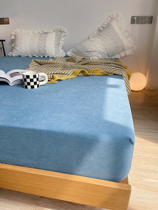 HKM-841555 Double-Sided Fitted Sheet for Mother and Baby - Soft Chemical Fiber, Sizes 150x200cm & 180x200cm