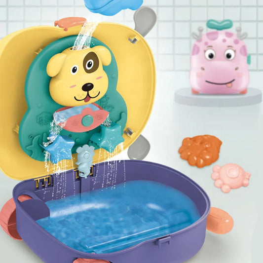 HKM-842963 Outdoor Cartoon Style Water Play Trolley Beach Toy Set for Ages 3+