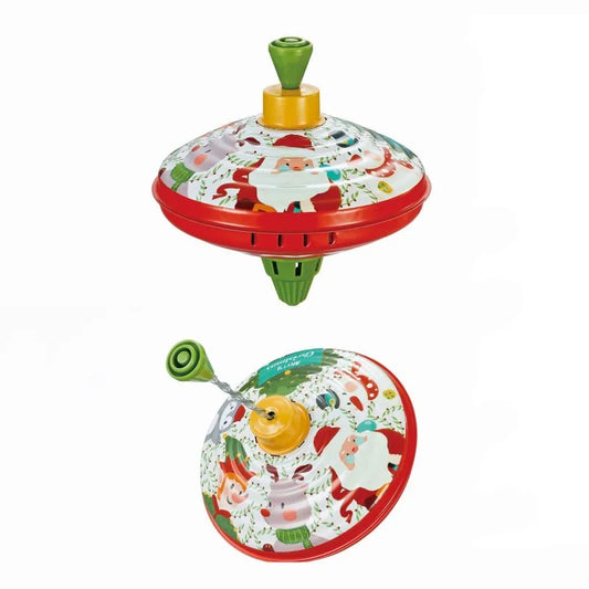 HKM-845587 Classic Metal Hand-Pulled Spinning Top Toy for Kids – Holiday Gift for Ages 3 and Up