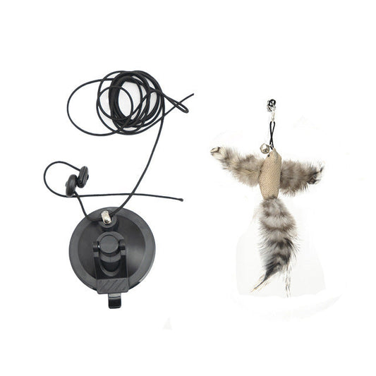 HKM-847955 Hanging Cat Toy Teaser with Plush Birds for Engaging Play