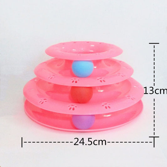 HKM-852115 Interactive Cat Turntable Toy - Engaging Learning Tool for Feline Fun (24.5*13cm)
