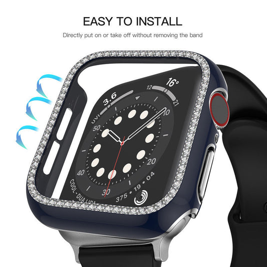 HKM-854739 Diamond Protective Case for Apple Watch - Compatible 38mm, 40mm, 42mm, 44mm Models