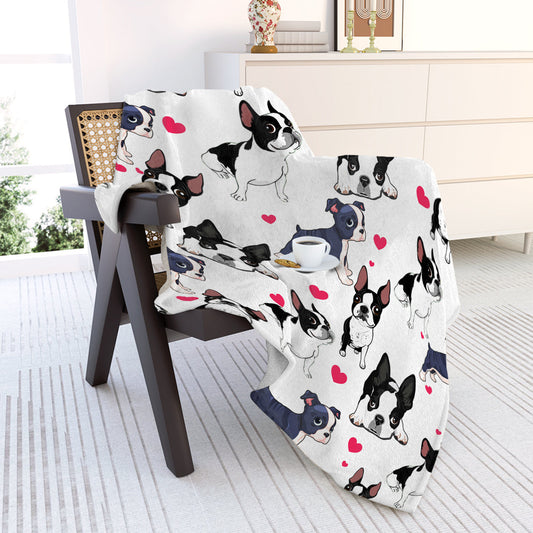 HKM-861139 Soft Fleece Dog Blanket - Lightweight Flannel Throw for Couches and Beds, Multiple Sizes Available