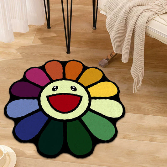 HKM-861651 Cartoon Animal Shaped Cashmere Carpet for Bedroom and Bedside, Multiple Colors and Sizes Available