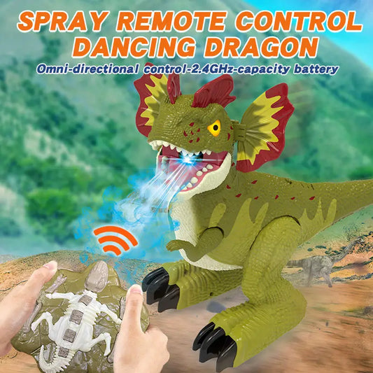 HKM-863699 Remote Control Dancing Dinosaur Toy with Music and Spray Effects for Ages 6 and Up
