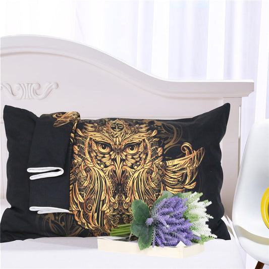 HKM-866579 Owl Wind Chimes Bedding Set - Duvet Cover and Pillow Shams in Various Sizes