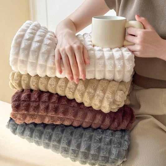 HKM-868563 Soft Double Thick Flannel Plaid Blanket - Warm and Cozy for All Seasons, Multiple Sizes and Colors Available