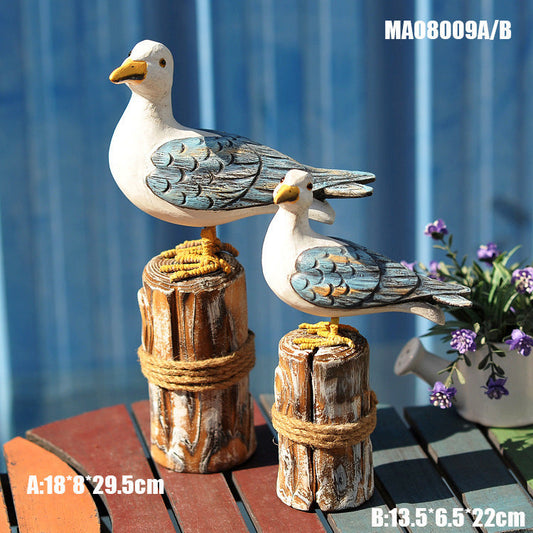 HKM-871123 Wooden Home Decoration Set with Animal Carvings - Mediterranean Hanging Ornaments