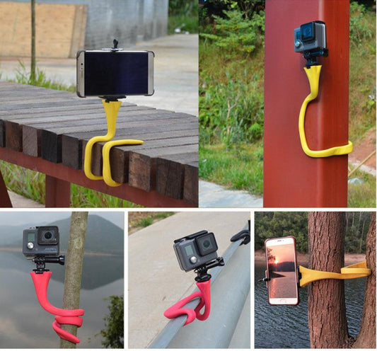 HKM-872403 Flexibility Adjustable Snake-Shaped Mobile Phone Holder with Bluetooth Remote Control