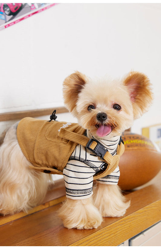 HKM-875091 Pet Clothing Strap for Small and Medium-sized Dogs - Brown, Multiple Sizes Available