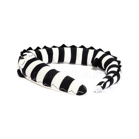 HKM-876755 Striped Crocodile Pillow for Children - Soothing Decorative Toy for Ages 4-6