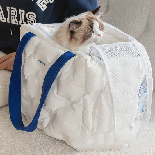 HKM-882579 One Shoulder Medium Pet Carrier Bag for Winter Warmth and Comfort