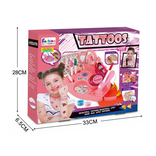 HKM-883347 Cute Makeup Tattoo Sticker Set for Kids - Body Art Pretend Play for Ages 2 and Up