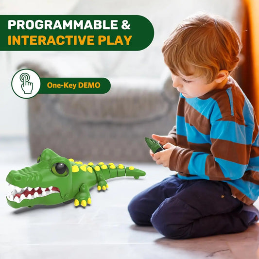HKM-886483 Rechargeable Remote Control Crocodile Toy Car - 2.4GHz, 30M Range, 4 Channel Fun