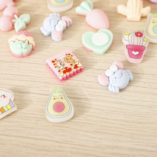HKM-888915 Cute 3D Cartoon Resin Mobile Phone and Fridge Stickers - Available in Packs of 6, 10, or 50