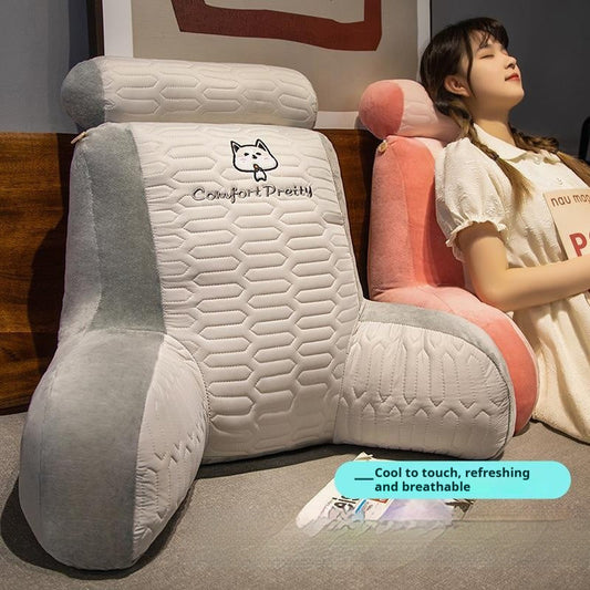 HKM-890195 Cartoon Ice Silk Lumbar Support Pillow - Adorable Animal Designs in Multiple Colors
