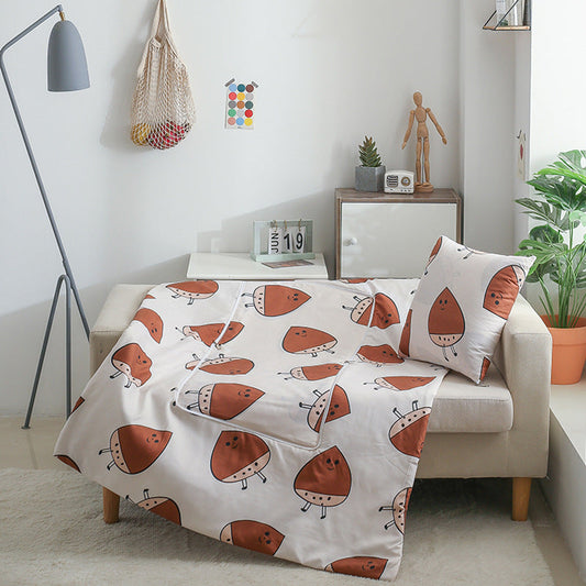 HKM-890579 Dual-Use Cushion Quilt in Modern Designs and Soft Chemical Fiber Filling