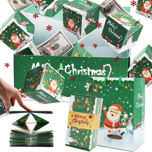 HKM-895699 Creative Birthday Surprise Box Set - Santa Snowman Design in Multiple Sizes