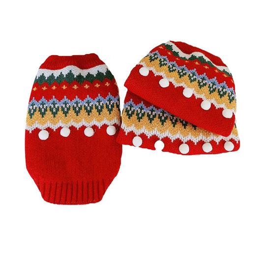 HKM-898451 Festive Red Christmas Clothes for Cats and Dogs – Sizes XS to XXL