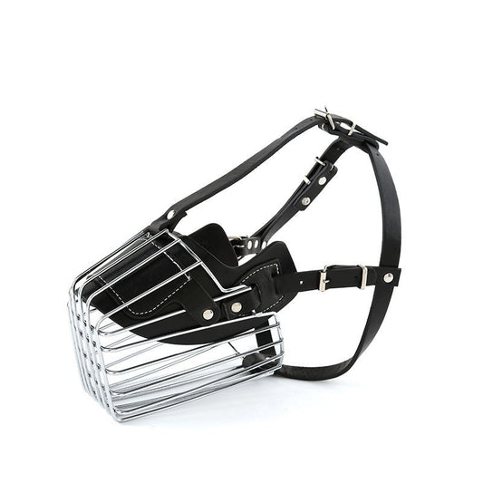 HKM-905299 Dog Adjustable Basket Muzzle with Soft Straps - Anti-Bite Design, Multiple Sizes Available