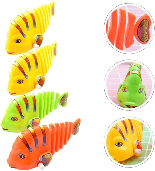 HKM-906899 Multicolor Wind-Up Wiggle Fish Toy for Babies and Toddlers
