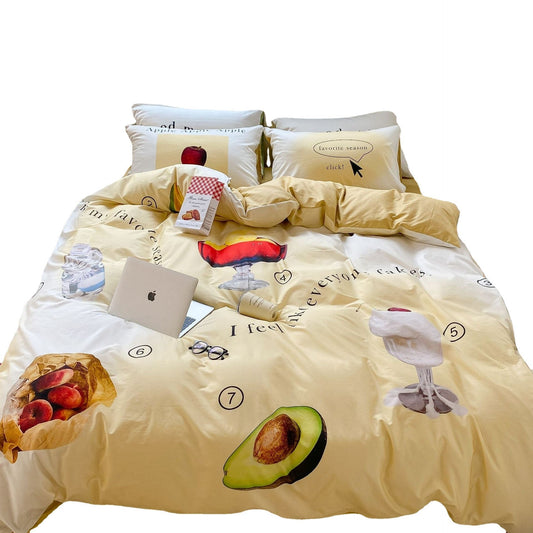 HKM-909715 Pure Cotton 3D Printed Floral and Plant Design Bedding Set – Available in Multiple Sizes