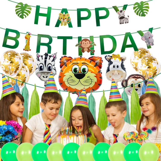 HKM-911123 Forest Animal Theme Balloon Set for Children's Birthday Parties and Celebrations